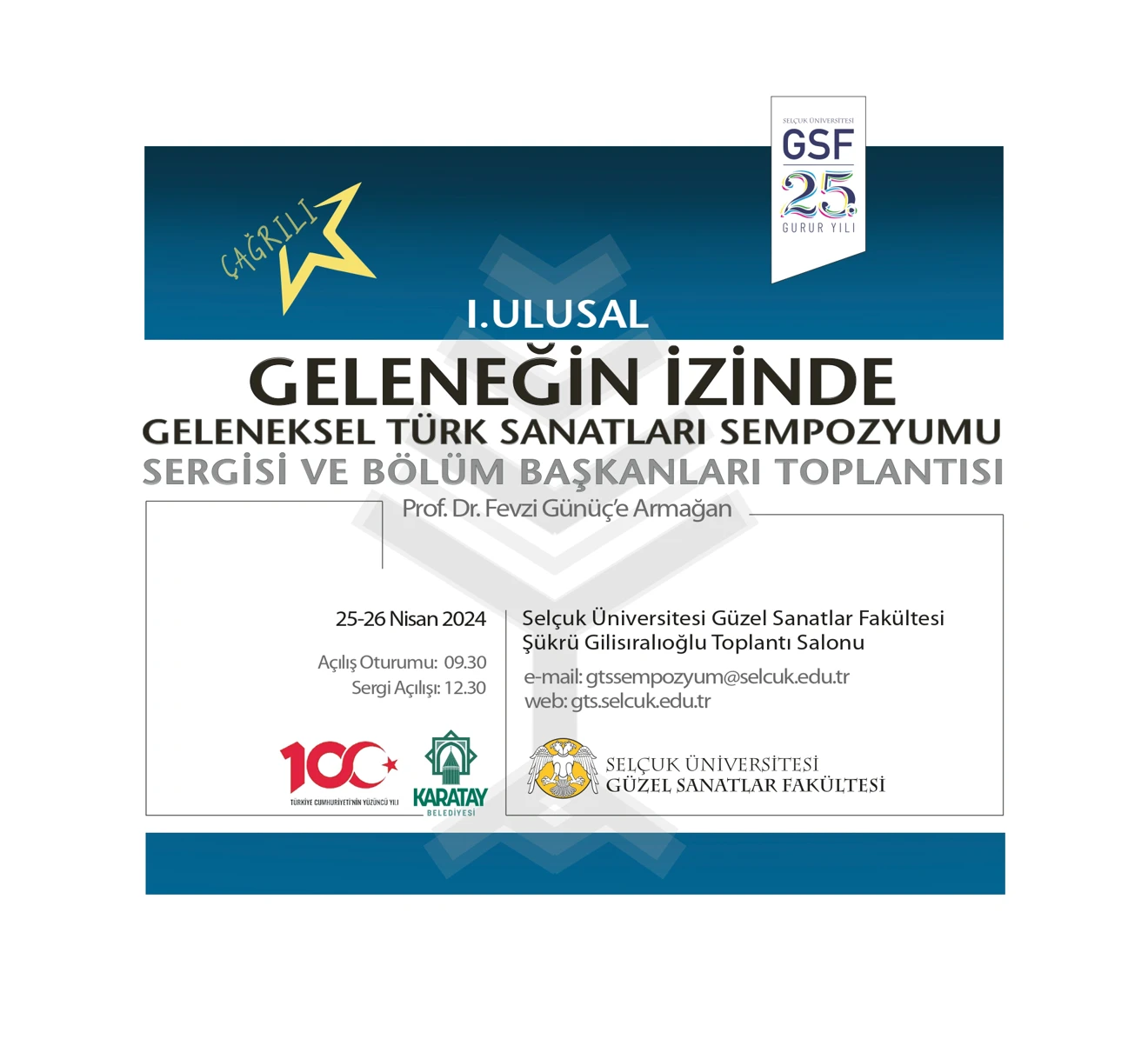 I. Ulusal "Geleneğin İzinde" Geleneksel Türk Sanatları Sempozyumu gerçekleştirildi